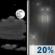 Saturday Night: Partly Cloudy then Slight Chance Light Rain