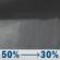 Tonight: A chance of rain showers after 9pm. Mostly cloudy. Low around 57, with temperatures rising to around 61 overnight. Northeast wind 2 to 8 mph, with gusts as high as 18 mph. Chance of precipitation is 50%. New rainfall amounts less than a tenth of an inch possible. Tonight: Chance Rain Showers